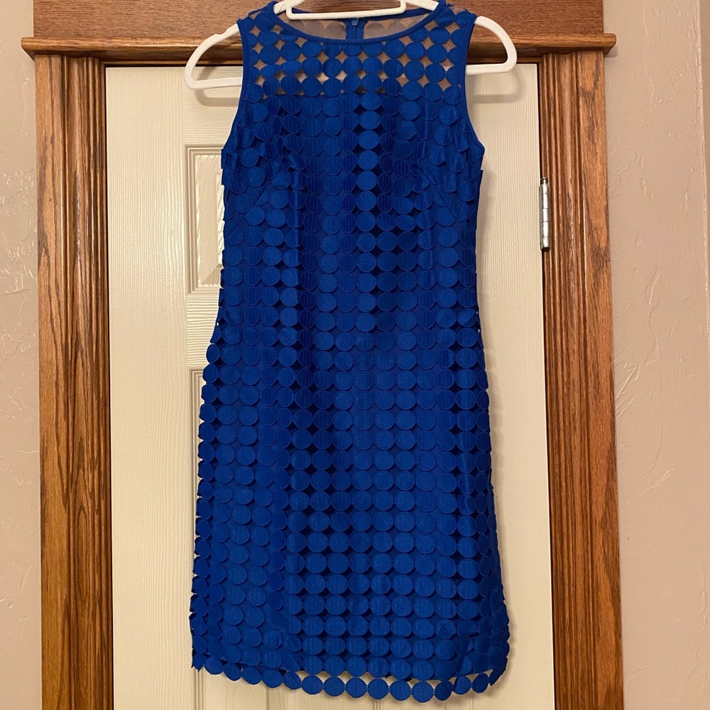 Lauren Ralph Lauren Cutout Overlay Sleeveless Dress Sz 2 Lined Bridal Cocktail